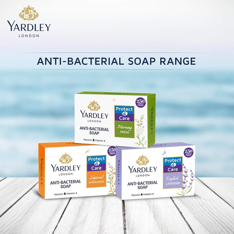 Yardley صابون ياردلي لندن المضاد للبكتيريا برائحة الصباح المنعش للنساء، 100 جرام - Image 4